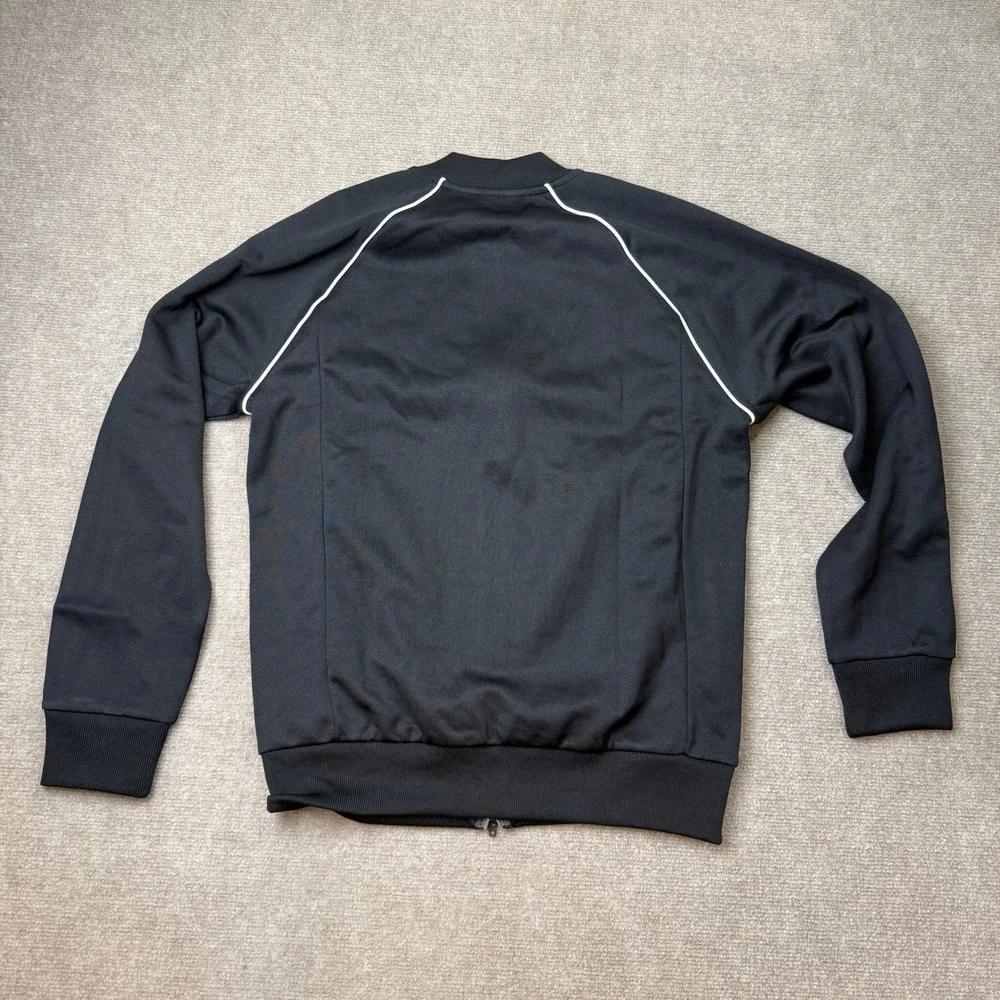 NWT Adidas Originals Men's M SST Track Top Jacket CW1256 Black Full Zip